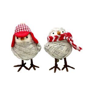Lot Of 2 Gray Target Wondershop Featherly Friends Bird Spritzer W/ Hat & Scarf